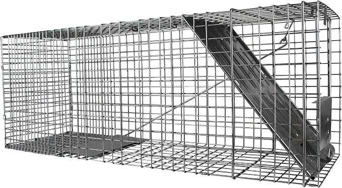 Havahart Large 1-Door Live Animal Trap for Raccoons, Cats, Bobcats, Beavers | Heavy Duty Humane Catch and Release Cage Trap for Outdoor Pest Control, 1079SR