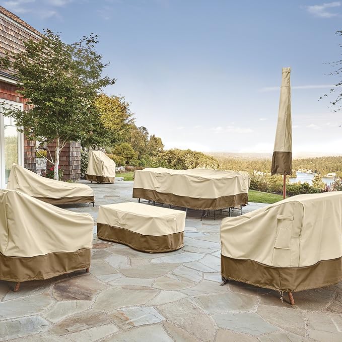 Classic Accessories Veranda Water-Resistant 12 Foot Log Rack Cover, Outdoor Patio Cover