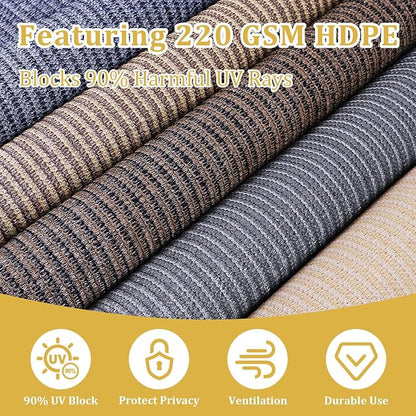 Shade&Beyond Outdoor Roller Shades with Splicing Design, 8' W x 6' H Cordless Patio Roll Up Blinds, Exterior Shade Cloth Roll for Porch, Gazebo, Pergola, Balcony, Gray