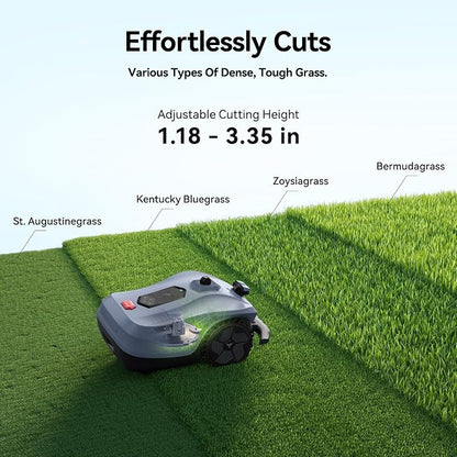Neomow X2 Pro Auto-Mapping Robot Lawn Mower, Perimeter Wire Free for 1.5 Acres, 360° 3D LiDAR + Triple Vision AI Obstacle Avoidance, No RTK Antenna, IPX6, 4G App Control, GPS Anti-Theft, 17.5Ah