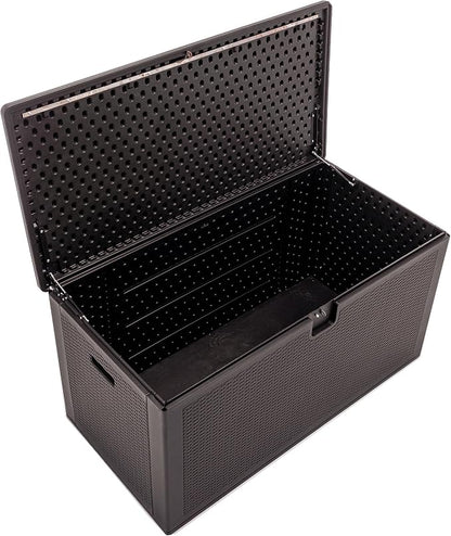 BTExpert Set of 2, 150 Gallon Extra Large Deck Box Outdoor Storage Container for Patio Furniture Cushions Garden Tools Pool Supplies Sports Equipment Waterproof Lockable Steel Rod Metal insert