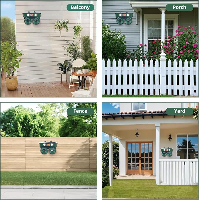 2026 Solar Ultrasonic Bird Repellent Devices Bird Deterrents for Outside IP65 Pigeon Repeller Outdoor Animal Repellent to Keep Woodpecker Pigeon Out of Balconies Patio Garden Farm