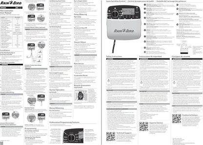 Rain Bird TRU8IW Timer and Smart WiFi Module Bundle, Program-Based Indoor Irrigation Sprinkler Controller/Timer, 8-Zone/Station