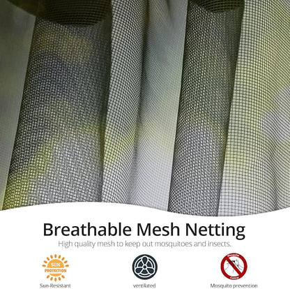 MASTERCANOPY Patio Gazebo Mosquito Netting Screen Walls (10x12, Rust Red)
