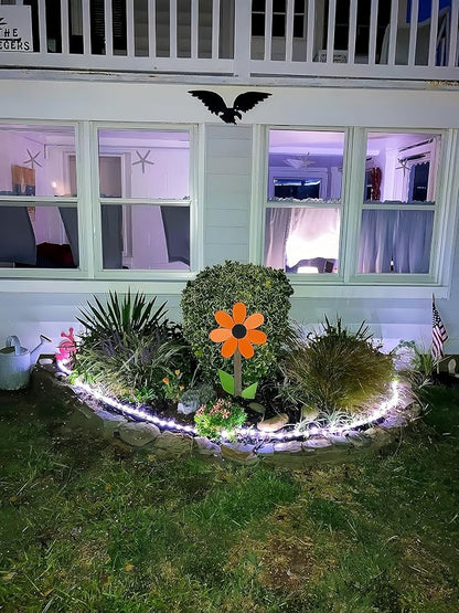 Lighting EVER 33ft 240 LED Outdoor Rope Lights Cool White 6000K, 24 V Connectable, Waterproof Clear Tube String Lights for Deck Railing, Patio Ground, Garden, Yard Lawn, Flower Bed Landscape, Camping