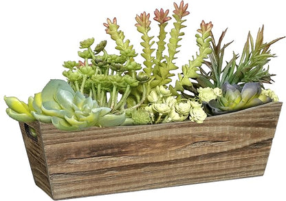 Classic Home & Garden GROWSCAPE Wood Window Box - Handled Buffalo Brown