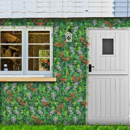 Grooy 20"x20"(16pcs) Grass Wall, Artificial Boxwood Panels, Grass Backdrop Wall for Privacy Screen, Sun Protected Green Hedge Panels for Outdoor, Indoor, Garden, Fence, Backyard and Décor