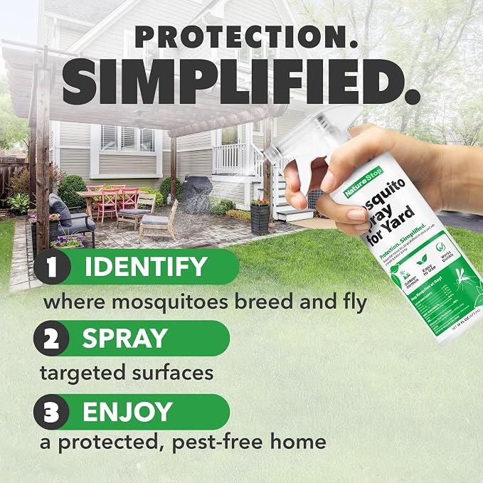 Mosquito Spray for Yard (16oz) | Keeps Mosquitoes Away, Pet & Family Friendly, Plant-Based Active Ingredients, For Yards & Patios, Outdoor Use
