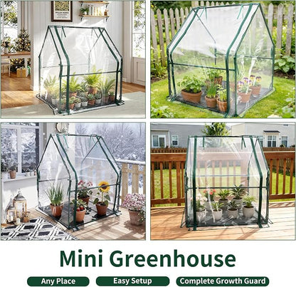 PROWORX Mini Greenhouse 36"x36"x42" Plant Cover Tent Seed Starting Waterproof Floor Mat Small Plant Tent for Use on Patio Balcony Porch & Indoors/Outdoors