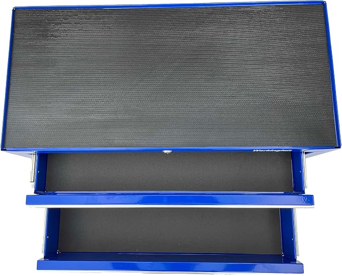 Workington Industrial 2 Drawers Portable Metal Intermediate Box, 26" Middle Tool Chest Cabinet with Ball Bearing Drawer Slides, Steel Tool Storage Box Organizer 4008 Blue