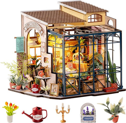 Rolife 1:20 Miniature House Kits-Tiny House Kit-DIY Miniature Dollhouse Kits for Adults-Model Building Craft Kits-Hobbies Gifts for Women and Men