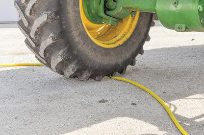 Dramm ColorStorm Premium Rubber Garden Hose – 50 ft Heavy Duty 5/8" Water Hose – Kink Resistant, Crush-Proof Nickel-Plated Couplings – Made in USA - Green