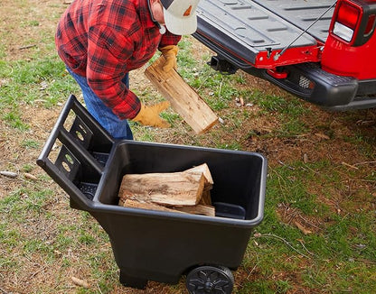 Mighty Tuff Yard Cart, Heavy Duty Wheeled Large Capacity Cart, 4.5 Cubic Feet, 200-pound Capacity
