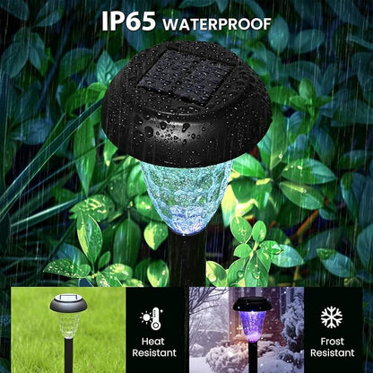 TISEJOY Solar Pathway Lights Outdoor Waterproof 12 Pack Color Changing Garden Light for Yard Patio Driveway Walkway Lawn Landscape Lighting for Outdoor 4th of July Decorations