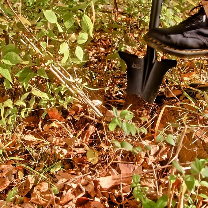 Root Slayer RS223 Nomad Garden Spade, Serrated Edge, Black