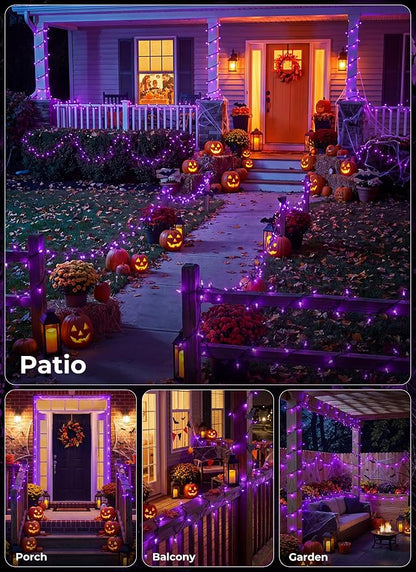 Minetom Halloween String Lights Outdoor 100 Count 20 Feet Incandescent Bulb Mini Lights for Christmas Indoor Garland Party Festival Decoration, Purple