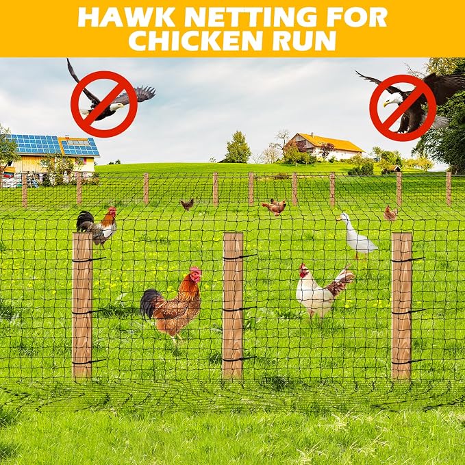 BSTPCOO Bird Nets 25'x100' with 1" Mesh Nylon Poultry Netting Heavy Duty Aviary Net Chicken Coop Netting, Garden Netting Deer Fence for Fruit Tree Trellis Net