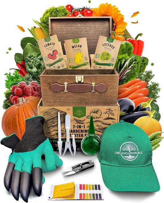 75 Vegetable & Greens Seeds Variety Pack, Garden Seed Starter Kit - Over 44,700 Non-GMO Heirloom Seeds for Planting Vegetables and Greens, Seed Box with Gardening Supplies, Gardening Gifts