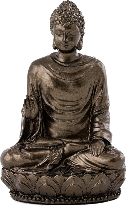 Top Collection Mini Shakyamuni Buddha Decorative Statue - Hand Painted Enlightened One Sculpture with Bronze Finish Look- 3-Inch Supreme Buddha Collectible Figurine