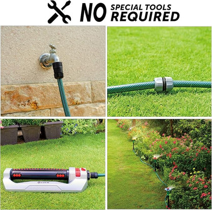 Eden 94051 Rubber Garden Hose 1/2 in. x 50 ft, DIY Hose Set (Pack of 4)