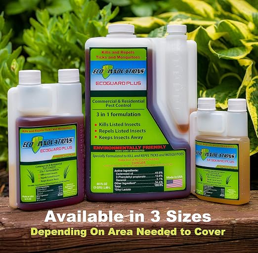 Concentrated Mosquito & Tick Yard Spray, Plant-Based, 64oz | Kills & Repels Harmful Bugs - Safe for Kids Pets Plants