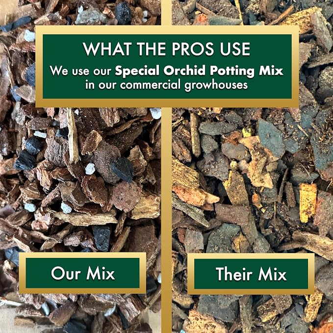 Better-Gro Special Orchid Mix - Premium Grade Orchid Bark Potting Mix for Potting, Repotting, Enhanced Drainage, Air Flow & Root Ventilation, for Phalaenopsis, Cattleyas, Dendrobiums, 8 Quarts