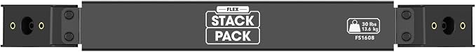 FLEX Stack Pack Side Mount Rails 2-Pack, for Mounting Track-Lock Attachments - FS1608-2