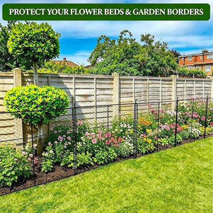8 Panels Chicken Wire Plant Protectors, 19ft(L) x 24in(H) Plant Protectors from Animals, Raised Garden Bed Fencing, Garden Protection Bunny Barricades from Chicken Squirrels for Vegetables