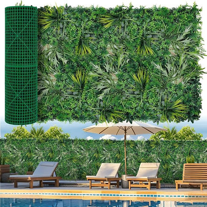 40"X120" Grass Wall, Boxwood Panels UV-Protected Faux Grass Backdrop Wall,Greenery Privacy Hedge Screen for Outdoor Garden Patio, Indoor Party Balcony Fence Decor