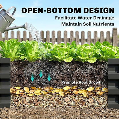 Outsunny Galvanized Raised Garden Bed, 4' x 2' x 1' Metal Planter Box, for Growing Vegetables, Flowers, Herbs, Succulents, Gray