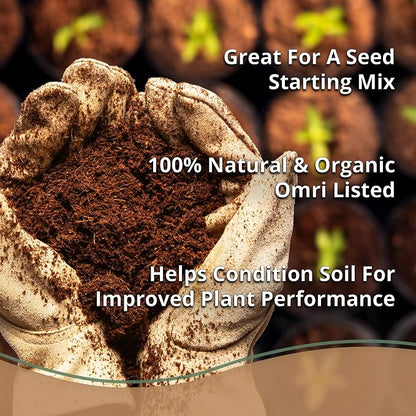 Coco Bliss Coco Coir Bricks (20-Pack, 650gm Bricks) - Organic Coco Coir for Plants - OMRI-Listed Coconut Coir for Plants - Coconut Coir Bricks - Coco Peat for Plants, Garden Soil, & Organic Mulch