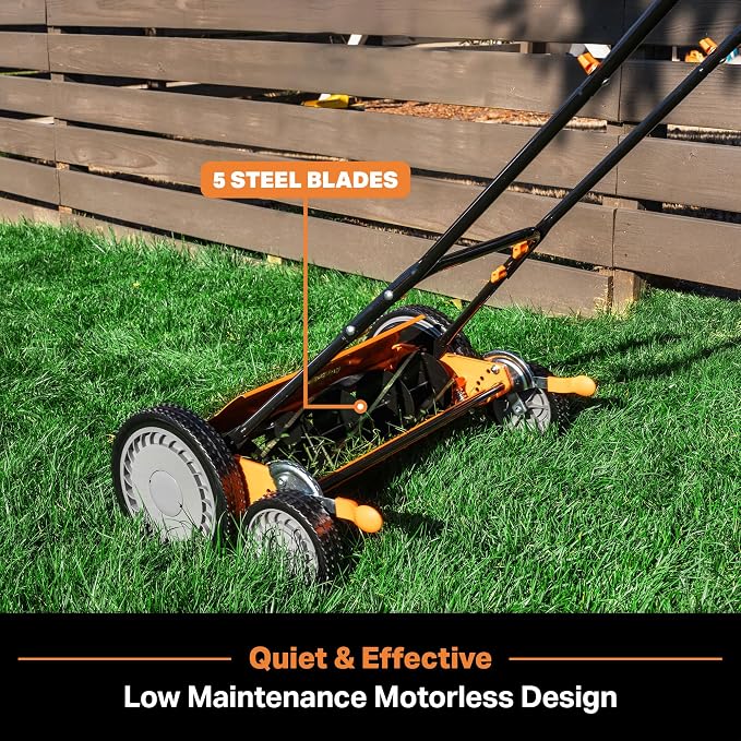 LawnMaster 20” 5-Blade Push Reel Lawn Mower – LMRM2001