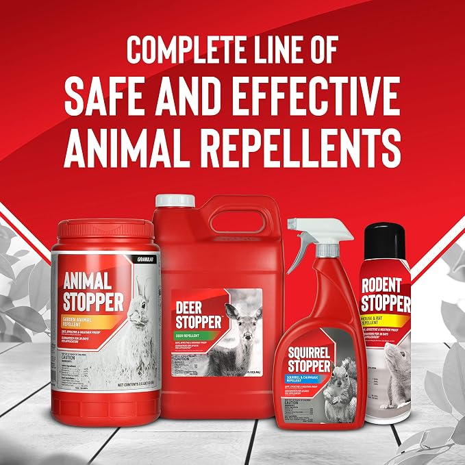 Deer Stopper, Liquid Animal Stopper Repellent, All Natural, Effective All Year Round, Safe for People and Pets, No Harsh Chemicals, Ready to Use, Deer & Moose Repellent - 1 Gallon Concentrate
