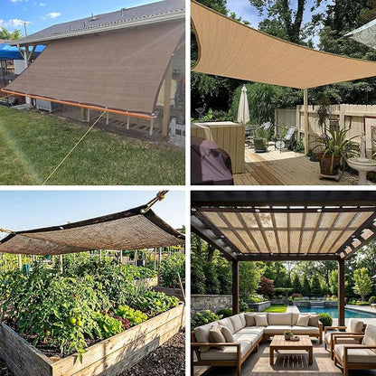 Shade Cloth,80% Sunblock Net with Metal Grommets and Reinforced Edges,Garden Sun Shade Netting,Used in Courtyards,Balconies,Carports,Greenhouse, Plants Growing,Chicken Coop Patios etc.24x24FT