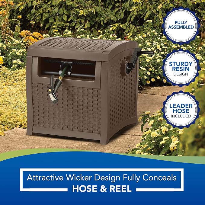 Suncast Hose Reel and Flexzilla Garden Hose Bundle