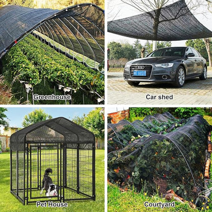 Artpuch 50% Black Garden Shade Cloth Roll for Plants, Sun Shade Cover Fabric Roll with UV Block Shades Netting Mesh Privacy Fence Screen for Greenhouse, Backyard, Patio, 8' x 100 FT