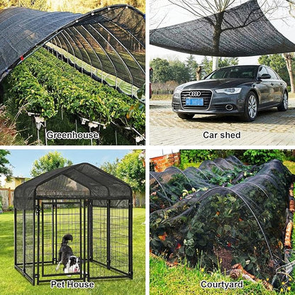 Artpuch 50% Black Garden Shade Cloth Roll for Plants, Sun Shade Cover Fabric Roll with UV Block Shades Netting Mesh Privacy Fence Screen for Greenhouse, Backyard, Patio, 5'10" x 100 FT