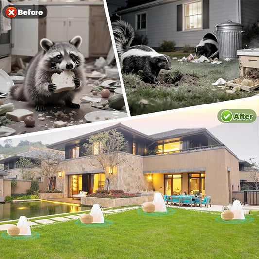 24 Pack Skunk Repellent Peppermint, Natural Raccoon Repellent Keep Skunks Out from Outdoor Yard Shed Garden Under House, Long-Lasting Protection, Safe for Dogs and Children, Ready to Use