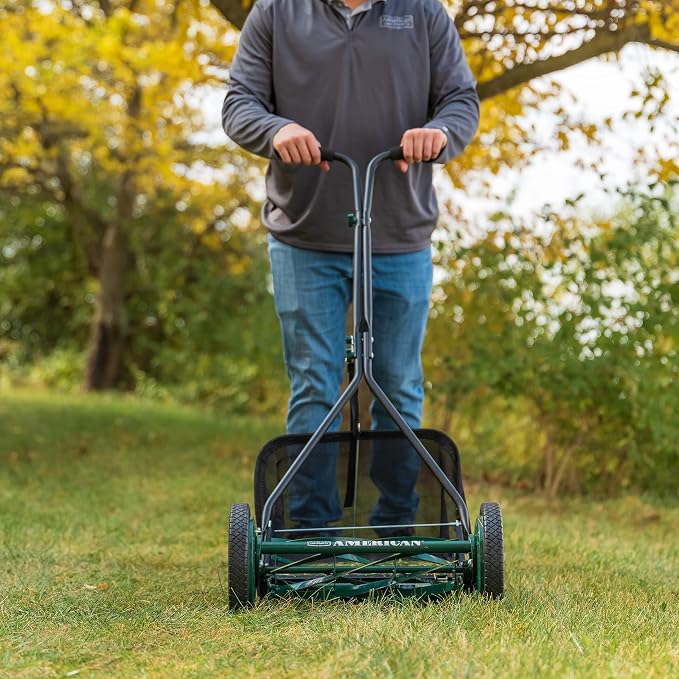 American Lawn Mower 1725-16GC 16" 7-Blade Reel Mower with Grass Catcher