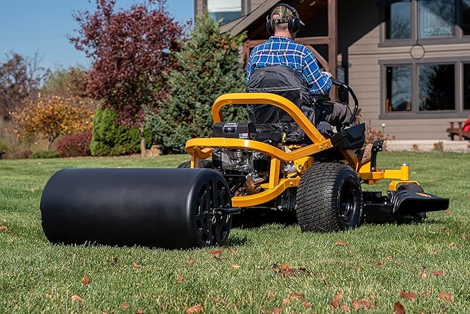 Agri-Fab 45-0606 18" x 36" Tow Behind Poly Lawn Roller 400 lbs weight with water, Poly Drum and Steel Frame, with Plug. Designed for Lawn and Garden Tractors