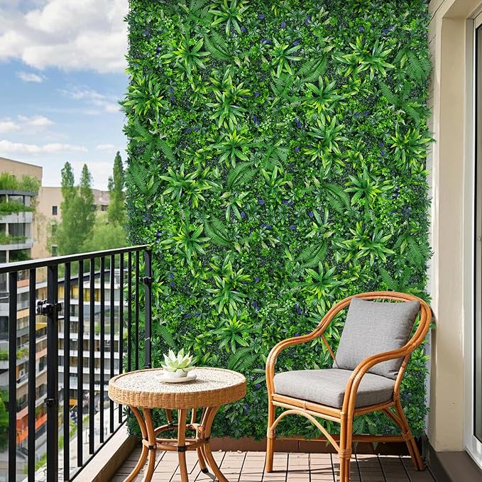 Grooy Artificial Boxwood Roll Panels, Grass Wall Panels 60"x160"(67 SQFT), Privacy Hedge Fence Screen with UV Protection, Fake Greenery Backdrop for Indoor Wedding and Outdoor Garden Backyard