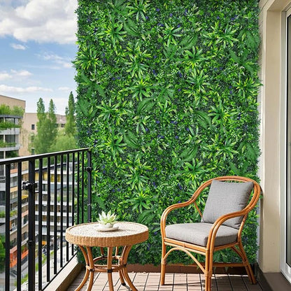Grooy Artificial Boxwood Roll Panels, Grass Wall Panels 40"x120"(33.33 SQFT), Privacy Hedge Fence Screen with UV Protection, Fake Greenery Backdrop for Indoor Wedding and Outdoor Garden Backyard