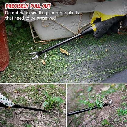 Kemaier Weeding Tool - Heavy Duty Stainless Steel Weed Remover Tool for Precise Root Weed Removal, Efficient Weed Puller Tool for Garden and Lawn Care