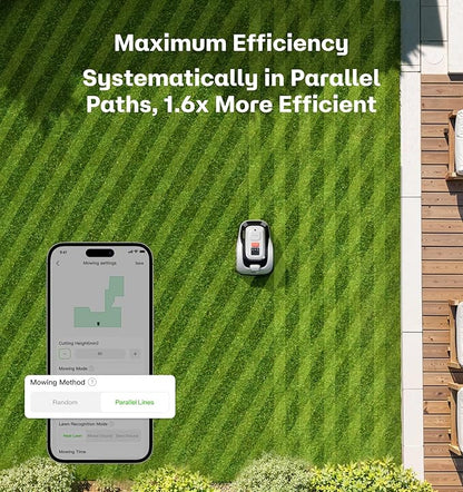 Raccoon 2 SE Robotic Lawnmower for 0.15 Acre, Wire Free Robot Mower with AI Obstacle Avoidance, APP-Free One-Button Operation, 1.18"-3.15" Adjustable Height, Low Noise, Ideal for Small Lawns