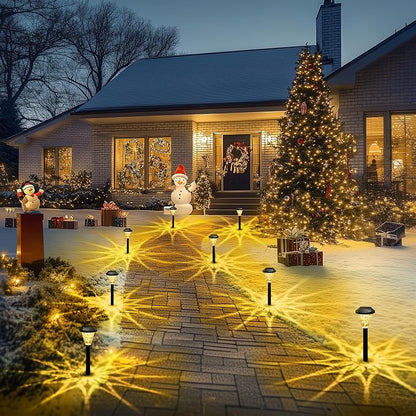 GIGALUMI 10 Pack Solar Lights Outdoor Waterproof, Outdoor Solar Lights for Yard, Solar Garden Lights, Yard Decorations Outdoor for Pathway, Patio, Garden, Driveway, Lawn, and Landscape(Warm White)