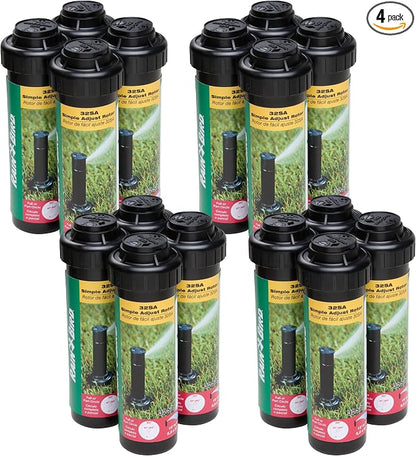 Rain Bird 32SA/4PKS Simple Adjust 32SA Gear Drive Rotor, Adjustable 40° - 360° Pattern, 19' - 32' Spray Distance, 16-Pack