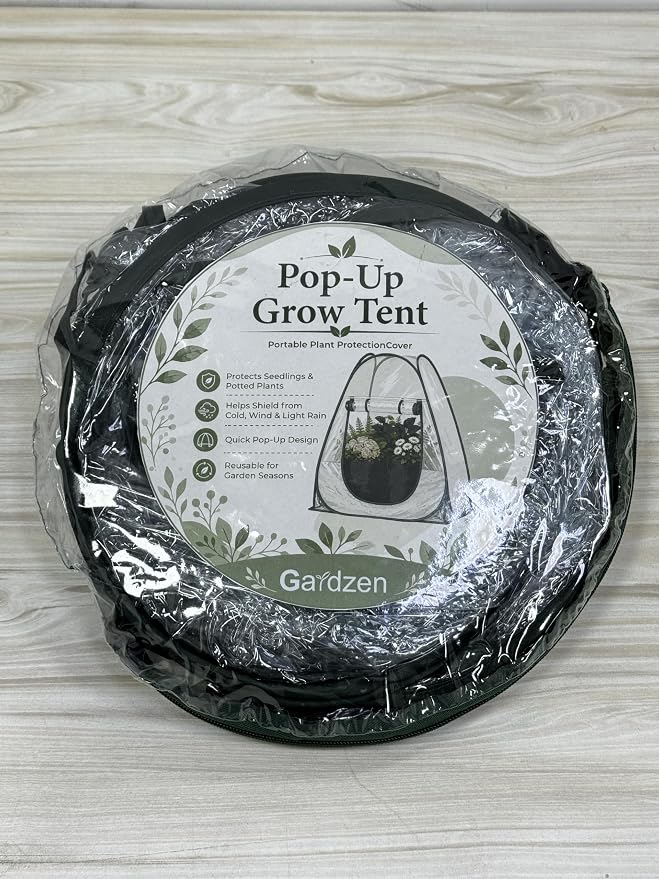 Gardzen 2-Pack 27"x27"x31" Pop up Grow Greenhouse Small Greenhouse, Steel Frame Portable Plant Flowers Mini Green House Zipper Cover for Outdoor & Indoor Use
