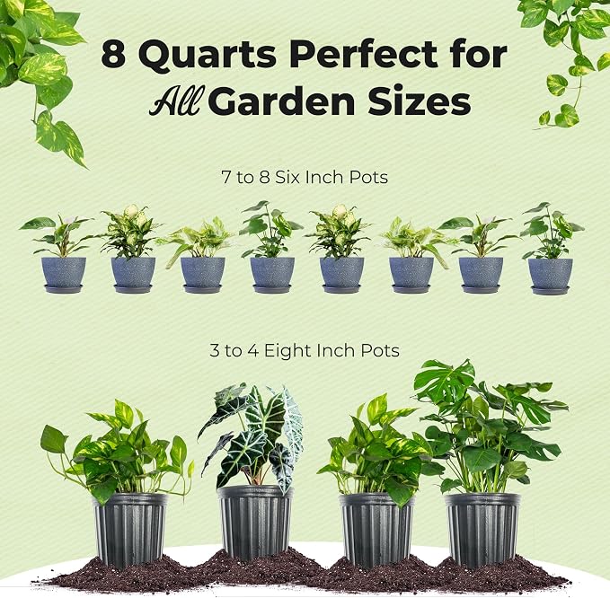 Organic Aroid Potting Mix by Perfect Plants | Chunky Gardening Medium for Tropical Indoor House Plants | Peat Free | Proper Drainage (8qt)