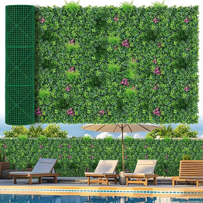 Grooy Boxwood Roll Panels, Grass Wall 60"x180"(75 SQFT), Grass Backdrop, Privacy Screen, Sun Protected Green Wall Decor for Outdoor, Indoor, Garden, Backyard and Décor