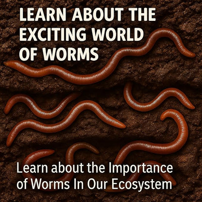 ES EVVIVA SCIENCES Worm Habitat Kit - Transparent Ecosystem Learning Container for Worm Observation and Soil Layer Studies - Composting Science Projects and Lab Use - Intended for Ages 15 & Older